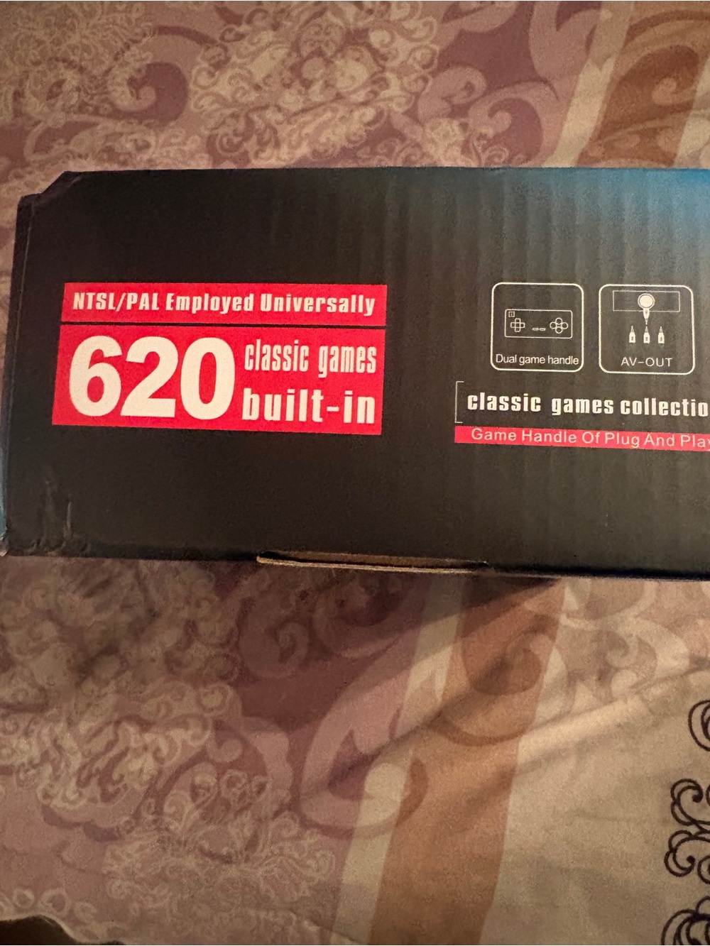 Classic 620 Built-In Games Retro Console - Black